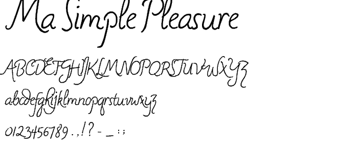 MA Simple Pleasure font